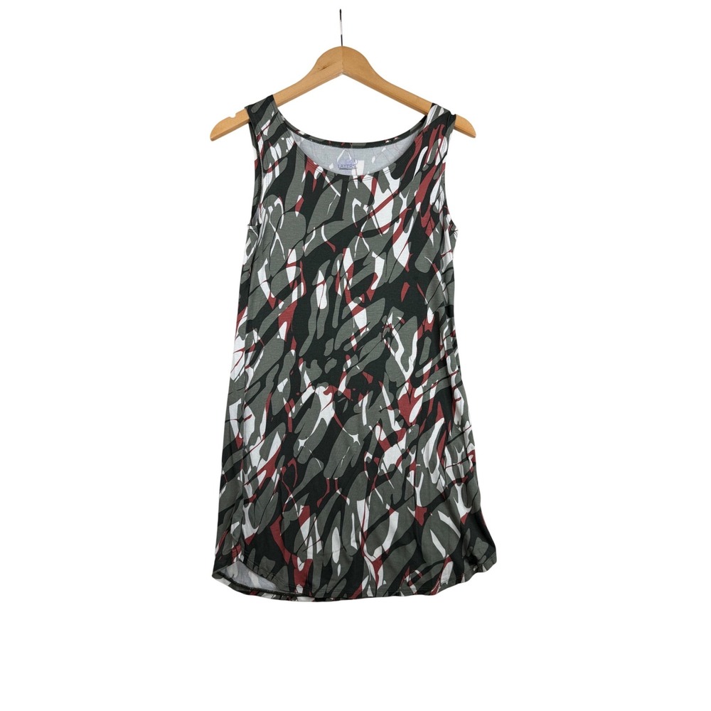 LOGO Layers Printed‎ Sleeveless Tank Sizer XS Multicolor Black/Red/Green